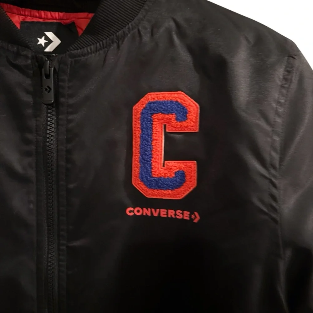 Converse Kids § C Chenille Bomber Bomber Jacket Size 12/13